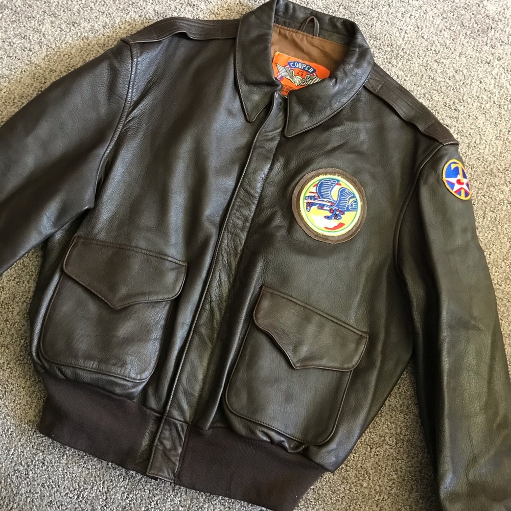 A2 leather jacket 464th Fighter Squadron, 507th Bomber Group, 7th Air Force